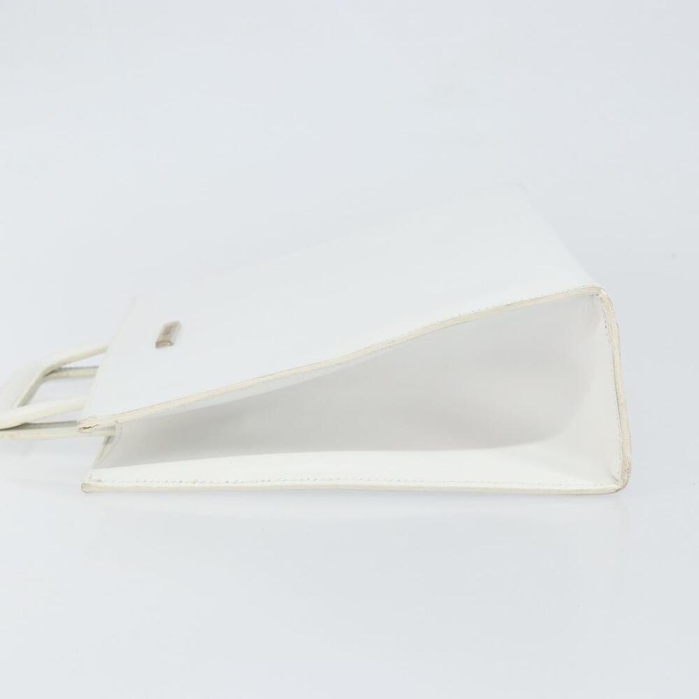 GUCCI Hand Bag Leather White Gold 001 2122 1773 Auth 146899 - Picture 4 of 16